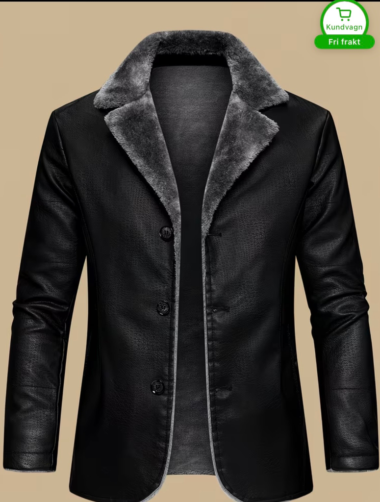 جاكيت رجالي مبطن بالفرو الصناعي